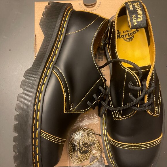 Dr. Martens Black and Yellow Women's Shoes - Picture 3 of 4